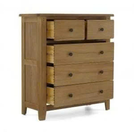 PPS Oak1 : Tủ Gỗ Sồi 3+2 Ngăn Kéo Đứng